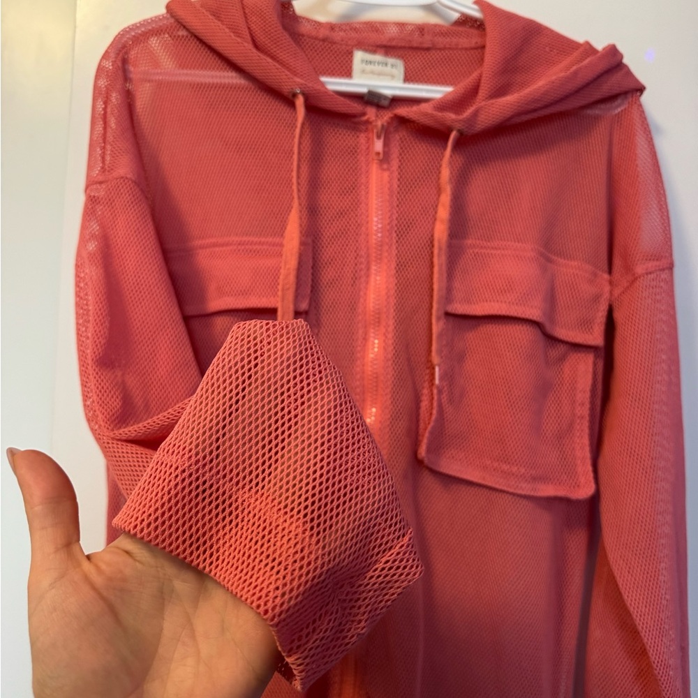 Forever 21 Pink Mesh Jacket - Picture 2 of 8